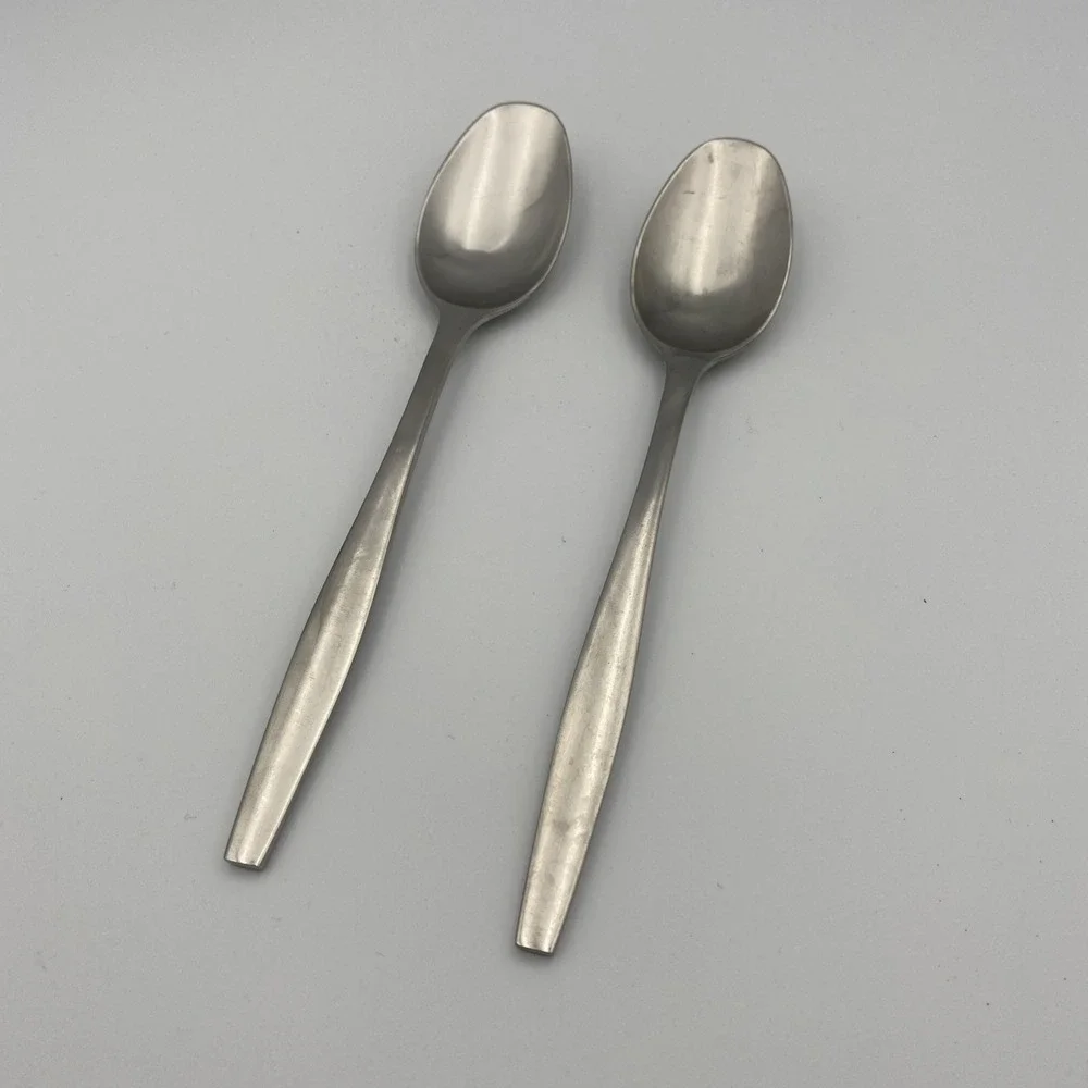 Set Of 2 Variation V Dansk Designs IHQ Finland‎ Stainless Soup Spoons 8 1/8